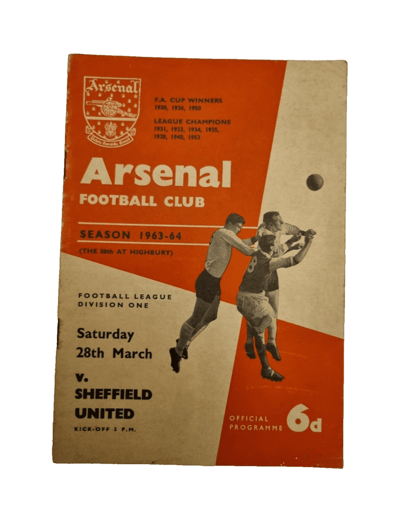 Geoff Hurst Signed 1963/64 Arsenal V Sheffield United - 28th March Programme Main Image