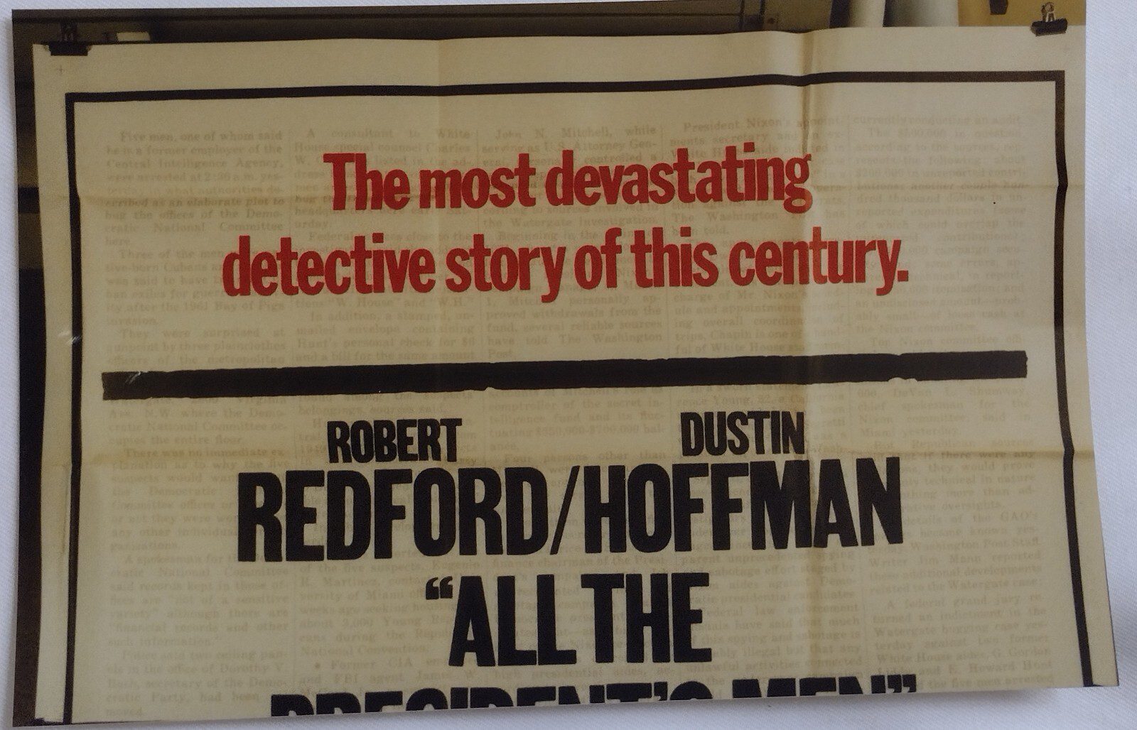 All The President's Men Movie Poster's Photo Vintage Photograph-Postcard Size Main Image