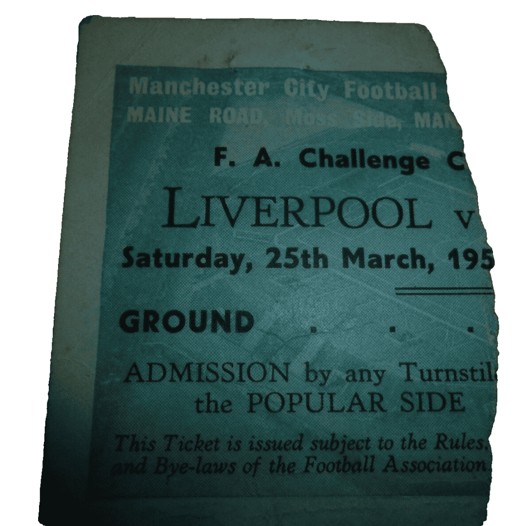 Ticket 1949/50 FA Cup Semi Final Liverpool v Everton at Manchester City (Rare) Main Image