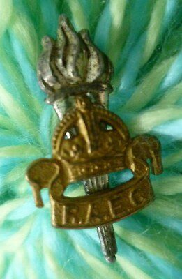 Royal Army Education Corps Collar Badge KC Gilt 2 Lugs 32mm Vintage Original Main Image