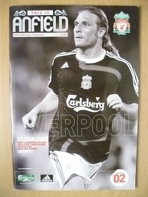 2007 UEFA Champions' League - LIVERPOOL v TOULOUSE~ Official Programme Main Image
