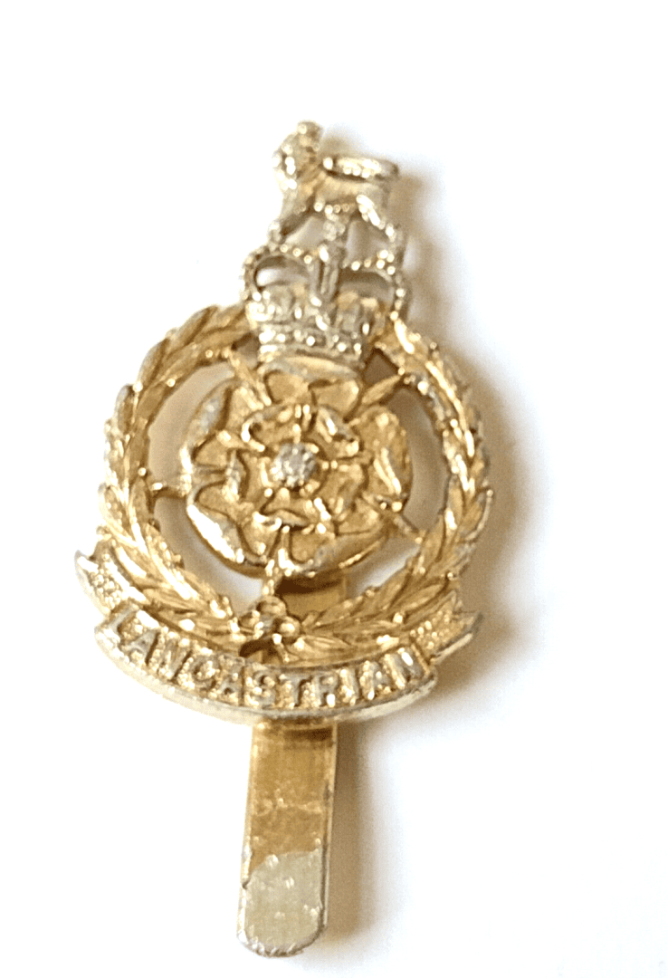Staybrite Lancastrian Brigade Regiment Cap Badge QC EIIR maker Timing Anodised Main Image