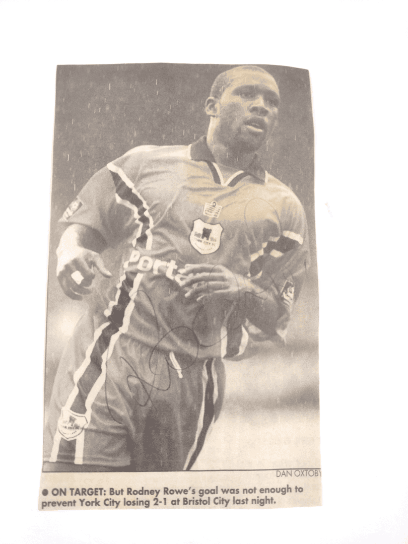 Rodney Rowe York City Autographed Signed Newspaper Clipping Bristol City Match Main Image