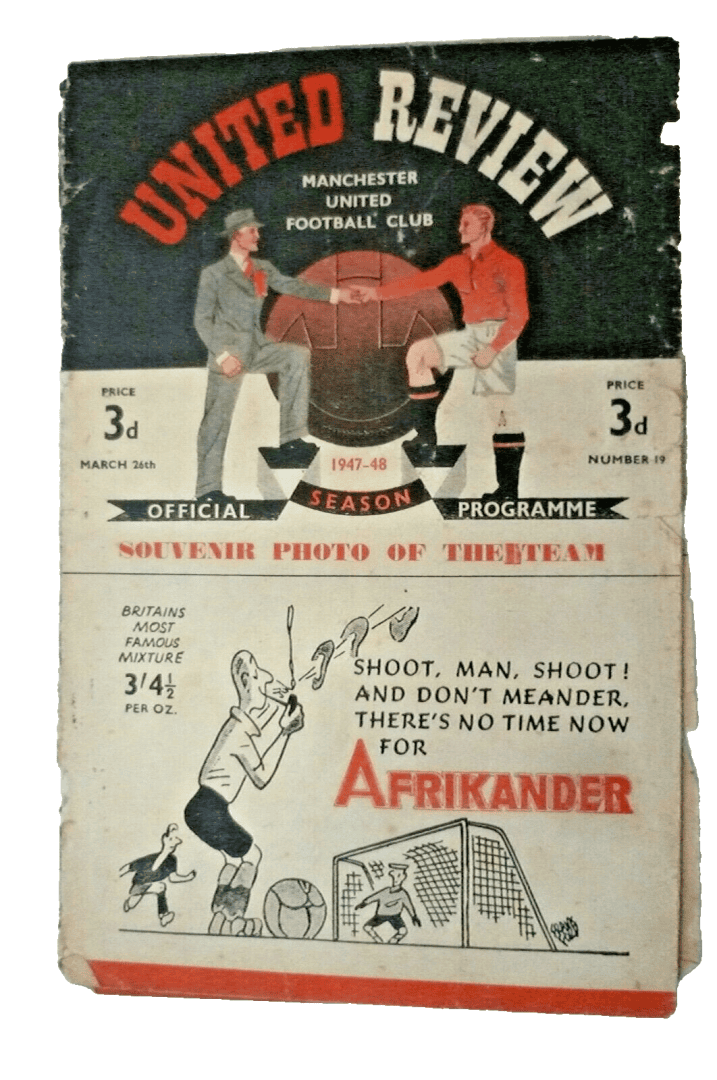 1947/48 Manchester United v Middlesbrough United Review Football Programme Main Image